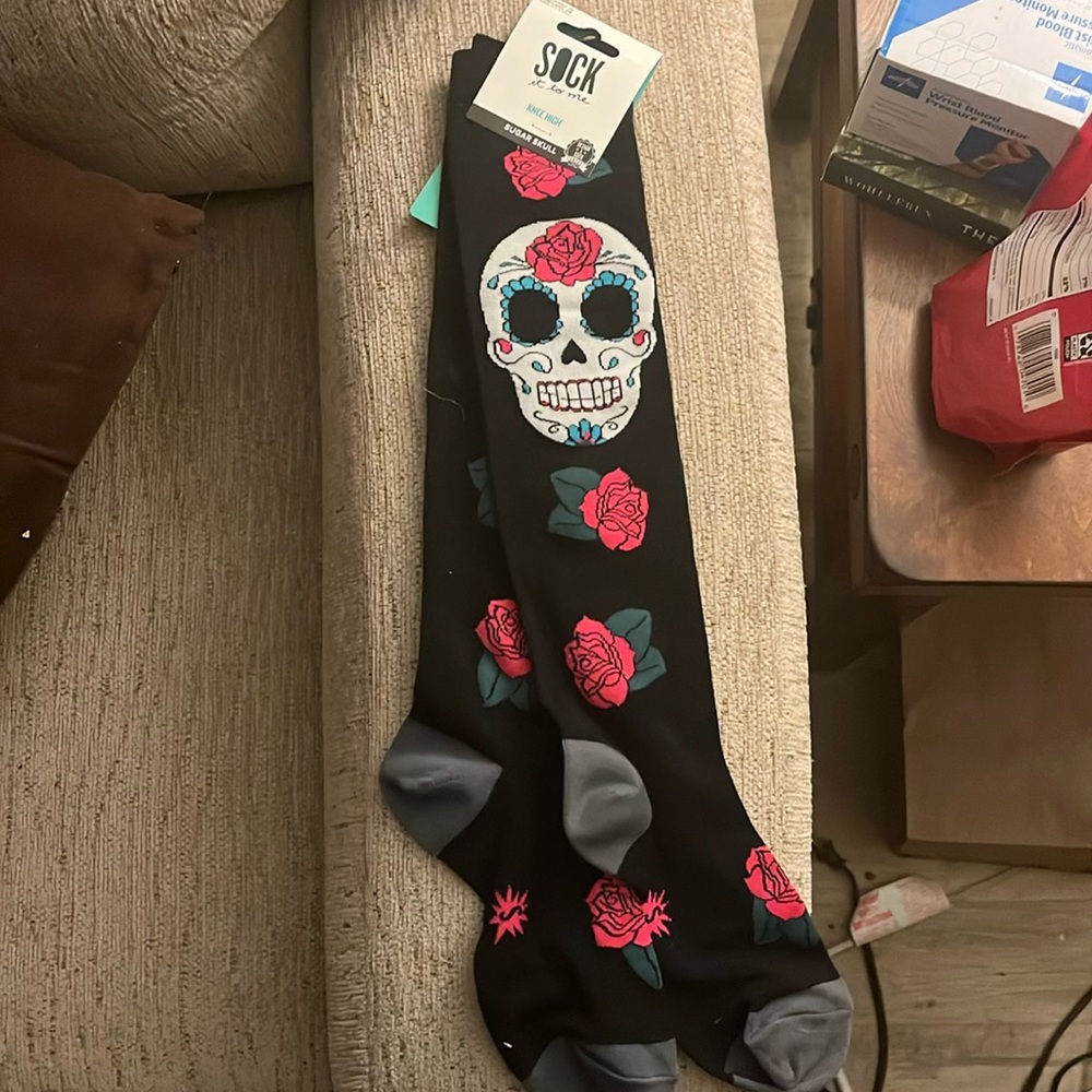 Sock it to Me, Knee High Sugar Skull Socks